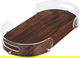 Al Saif Gallery wooden serving tray, 40×21×6 cm, oval - dark wood product image 2