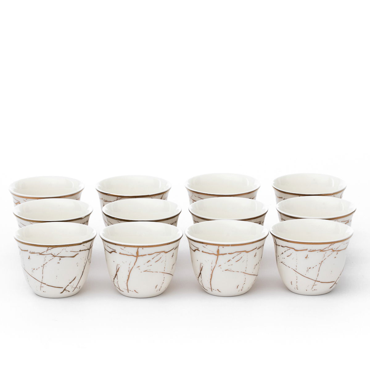 Al Saif Gallery porcelain cup set, 12 pieces - white product image 1