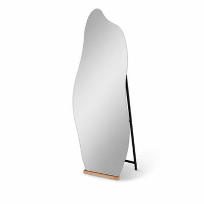 مراية ستاند زجاج، 150×40 سم، ستاند معدن - اسود خشبي product image 2
