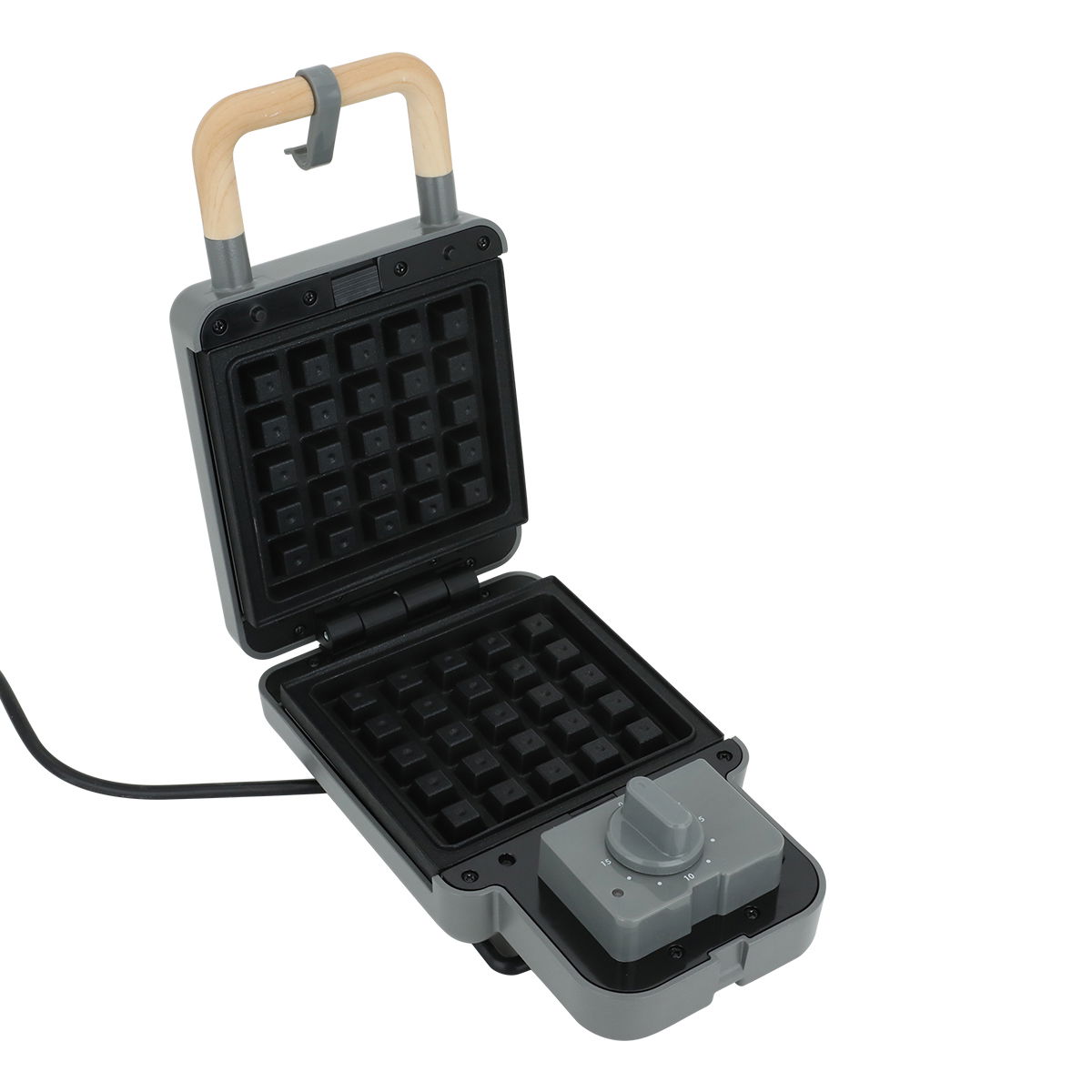 Edison Sandwich And Waffle Maker, 600 Watt, 2×1 - Dark Grey product image 5