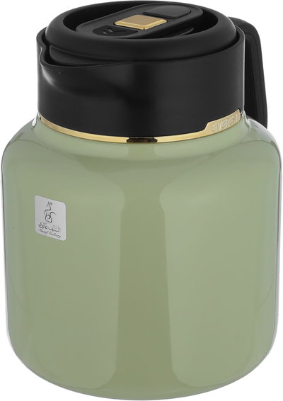 Sarah Steel Al Saif Gallery thermos, 1.5 liters, black handle, digital screen - black green product image 3