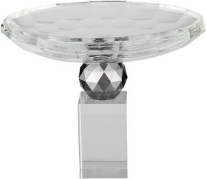 ستاند تقديم حلا زجاج السيف غاليري، 20×20×16 سم، دائري - شفاف رمادي product image 2
