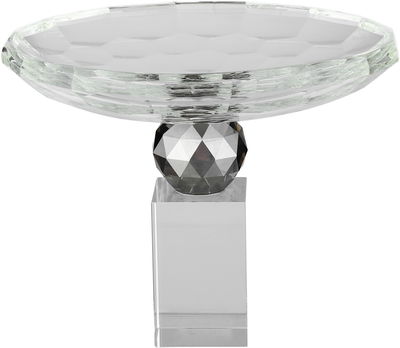 ستاند تقديم حلا زجاج السيف غاليري، 20×20×16 سم، دائري - شفاف رمادي product image 2