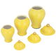 طقم مزهرية بورسلان السيف غاليري، 3 قطع، بغطاء - أصفر product image 2