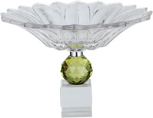 صحن تقديم حلا السيف غاليري، 23x23x17 سم، قاعدة عسلي، منقوش - شفاف product image 2