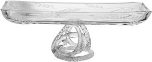 Al Saif Gallery Glass Serving Stand, 38x14x12 cm, Base, Rectangle - Snow White product image