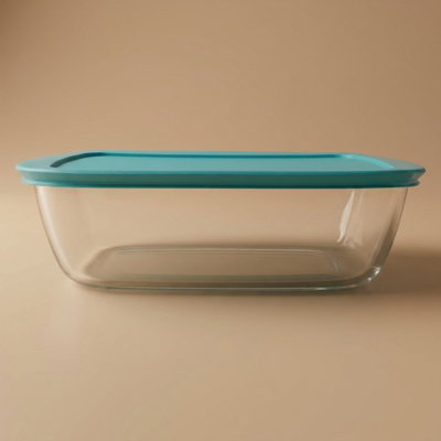 Glass oven tray with Pyrex lid, 20 x 28 cm, rectangle - transparent product image 1