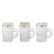 Max Glass Glass Tea Bialat Set, Gold Line 6 Pieces, 120ml - Clear product image 1