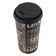 كوب قهوة بغطاء بلاستيك السيف غاليري، 470 مل - اسود product image 2