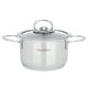 قدر استيل غطاء زجاج هاشفير، 900 مل، 14 سم - فضي product image 1