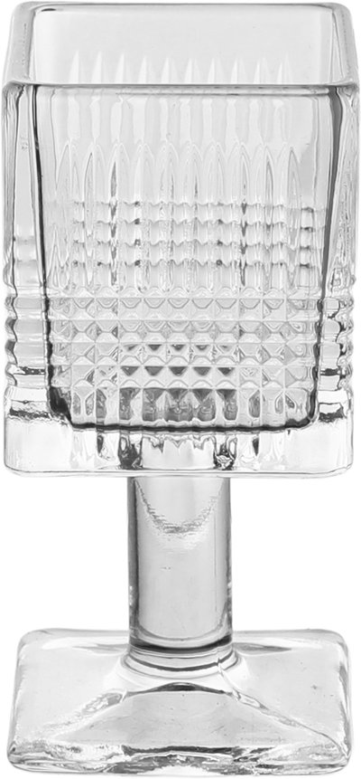 طقم كاسات تقديم زجاج السيف غاليري، 6 قطع، مربع، قاعدة - شفاف product image 2