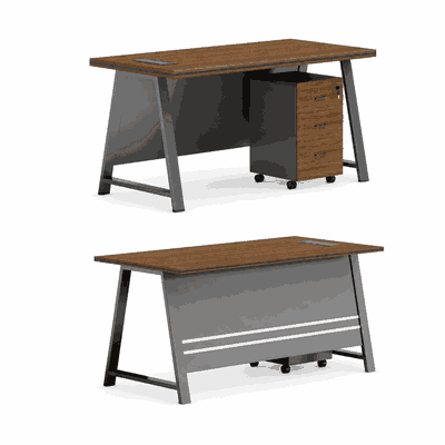 مكتب إداري مودرن خشب MDF، 75×100×50 سم - بني فاتح product image 2