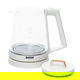 غلاية كهربائية إديسون، 1.7 لتر، 2150 واط، زجاجية - أبيض شفاف product image 2
