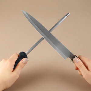 مسن سكاكين استيل السيف غاليري، 8 بوصة - اسود product image
