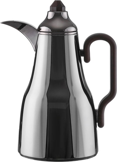 Al Saif Gallery Abq Thermos Set, 1/0.7 L, Glass Inner Material, Tufriya - Transparent Black product image 3
