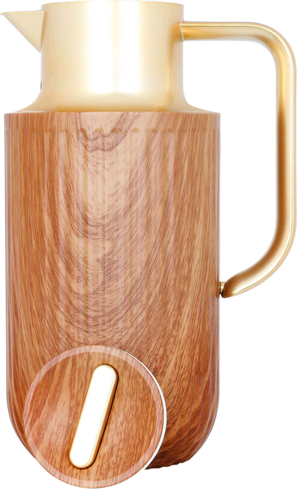 Everest Laura Thermos, golden handle, 1.6 liters, thermal glass inner shell, plastic outer shell - brown product image 3