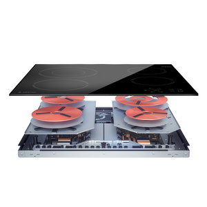 موقد كهربائي اريستون، 6200 واط، 4 شعلات، تحكم باللمس، HR602BA - اسود product image 2
