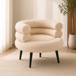 كرسي مفرد قماش، 48x44x73 سم، شكل سحابة - بيج product image