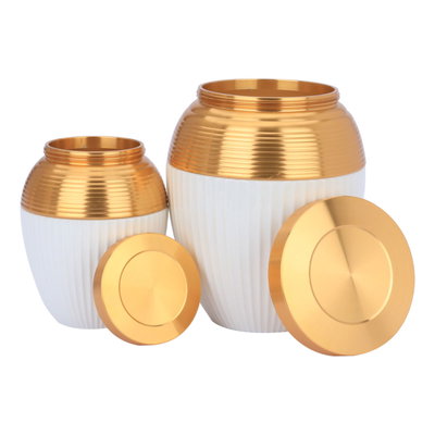 Al Saif Gallery Porcelain Spice Boxes Set, 8 Pieces - White Golden product image 4