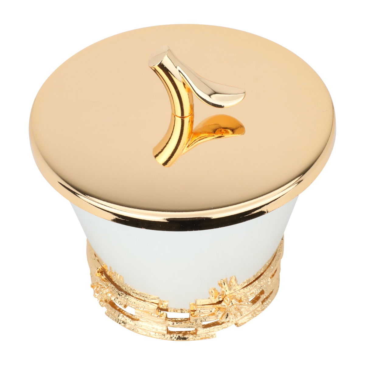 Al Saif Gallery Steel Tamriya, 12x12x10 cm, with lid - gold product image