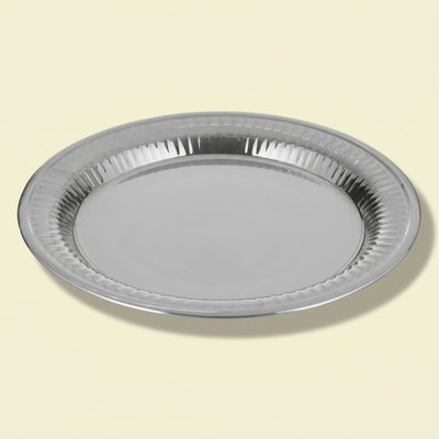 Al Saif Gallery Stainless Steel Tray, 40 cm, Engraved - Silver product image 1