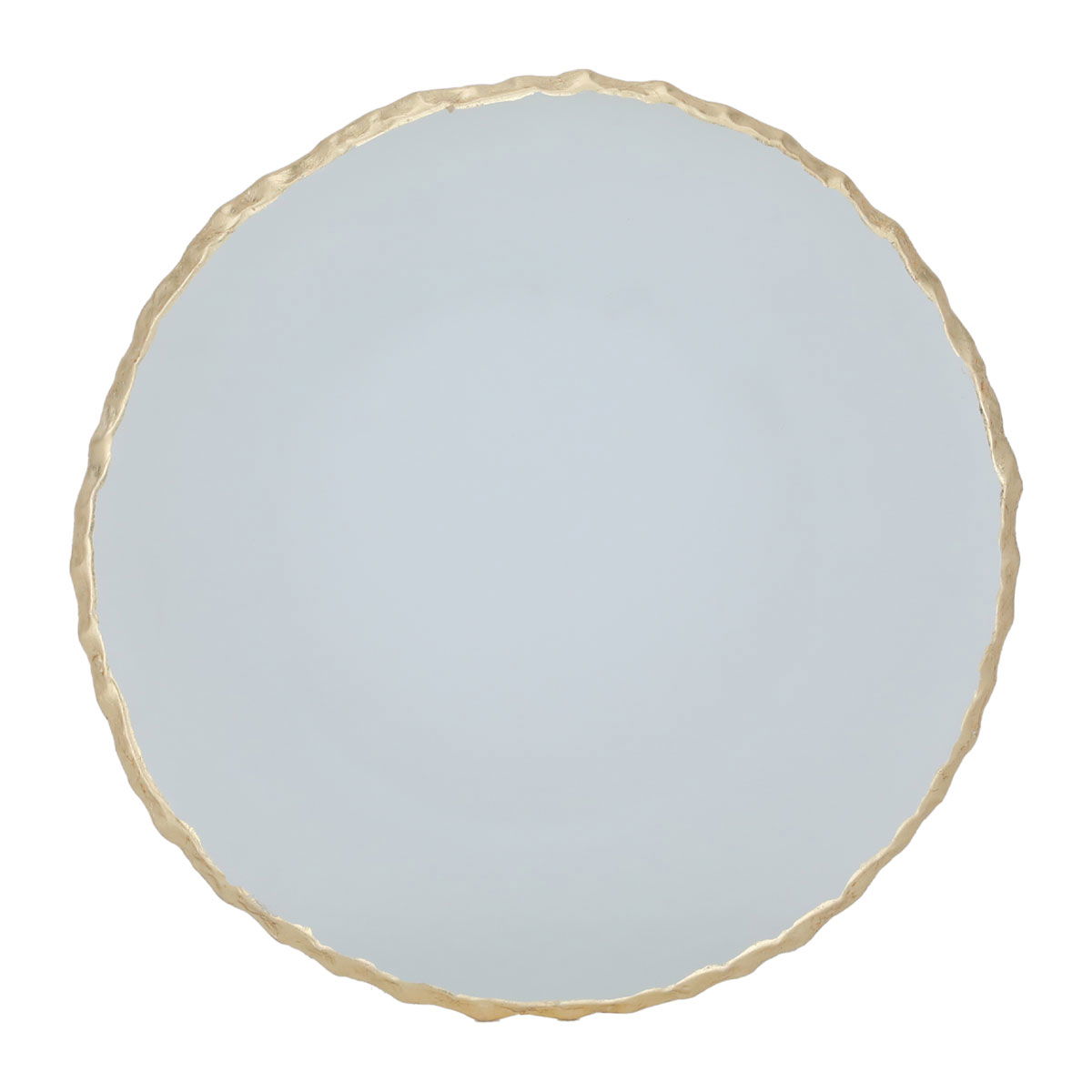 Al Saif Gallery glass sweet dish, 21 x 2 cm, golden rim, round - transparent product image