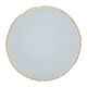 Al Saif Gallery glass sweet dish, 21 x 2 cm, golden rim, round - transparent product image 1