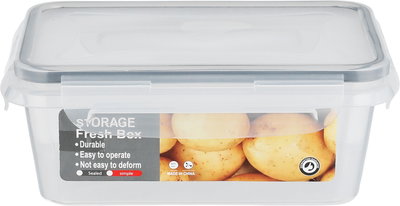 طقم علب تخزين بلاستيك السيف غاليري، 17x13x7 سم، 2 قطع، مستطيل - شفاف product image 3