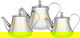 طقم ابريق شاي استيل السيف غاليري، 3 قطع - فضي product image 1