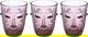 Al Saif Gallery glass cups set, 10 x 8.2 x 8.2 cm, 3 pieces - transparent green product image 1
