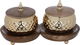 Al Saif Gallery Steel Yogurt Set, 13 x 16 x 28 cm, 3 pieces, wooden tofa, lid - brown product image 1