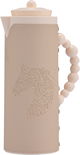 Al Saif Gallery Royal 7T thermos, 1 liter, leather covered, horse pattern, glass inner case, plastic outer shell - beige product image 1