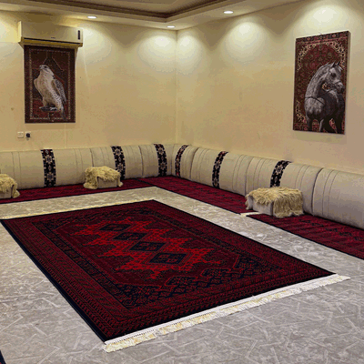 سجادة بوليستر سجادتي، 160×230 سم، تصميم خان محمدي تراثي - أحمر product image 4