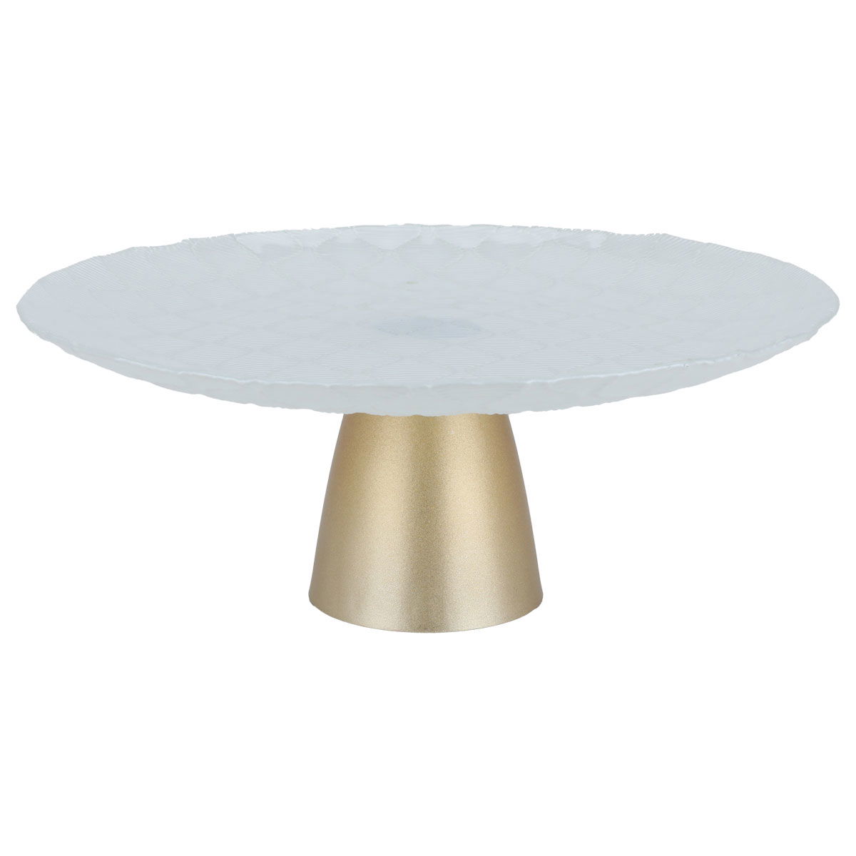 Al Saif Gallery Glass Serving Stand, 32X32X12 Cm - Pearly White product image