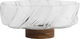 Al Saif Gallery Glass Serving Bowl, 22x22x9 cm, Wooden Base - Wooden Glass product image 2