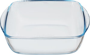 Pyrex glass oven tray, 2.2 liters, 25x22x7 cm, square - transparent product image 2
