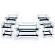 طقم طاولات زجاج و ستيل و اكرليك، 5 قطع - شفاف اسود product image 4