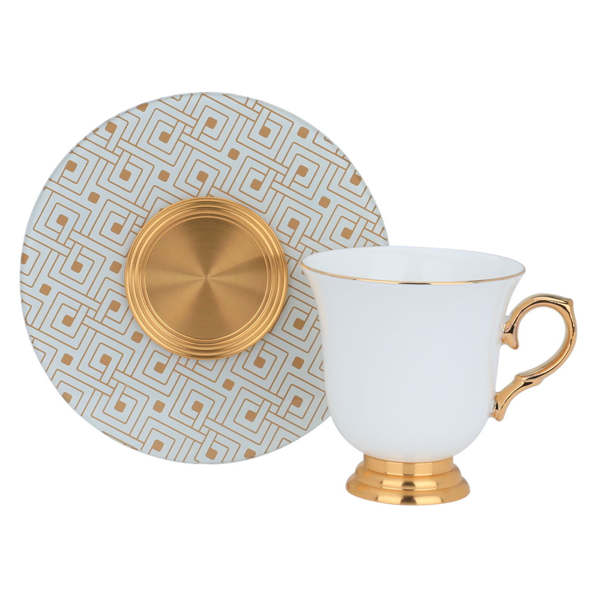 طقم فناجين قهوة بورسلان السيف غاليري، 12 قطعة - ابيض product image
