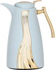 Al Saif Gallery Karma thermos set, 1 liter, golden handle, glass inner container, plastic outer shell - white and golden product image 6