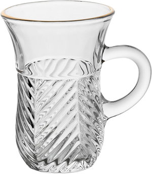 طقم بيالات شاي زجاج ماكس جلاس، 88 مل، 6 اكواب - شفاف product image 2