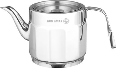 براد تركي سمارو مزدوج ستانلس استيل كوركماز نوستالجيا ميدي، 0.9 / 1.6  لتر، 2 قطعة، مصفاة داخلية - فضي product image 4