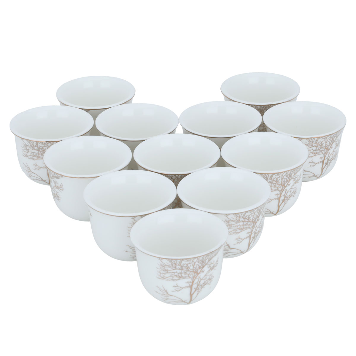 طقم فناجين قهوة عربي بورسلان السيف غاليري، 12 قطعة - ابيض product image 2