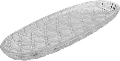 صحن تقديم زجاج السيف غاليري، 30x10x3 سم، بيضاوي - شفاف product image 1