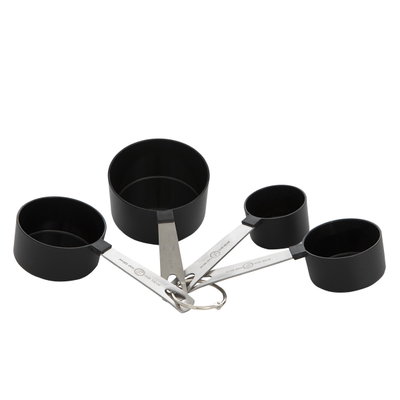 Al Saif Gallery Plastic standard spoon set, steel handle, 4 pieces - black silver product image 2