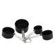 Al Saif Gallery Plastic standard spoon set, steel handle, 4 pieces - black silver product image 2