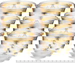 Al Saif Gallery Max Arabic coffee cups set, 6 pieces, 90 ml, golden pattern - transparent product image 1