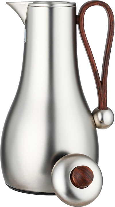 طقم ترامس غيم السيف غاليري، قطعتين، 1/1 لتر، حافظة داخلية زجاج، يد خشبي - فضي product image 9