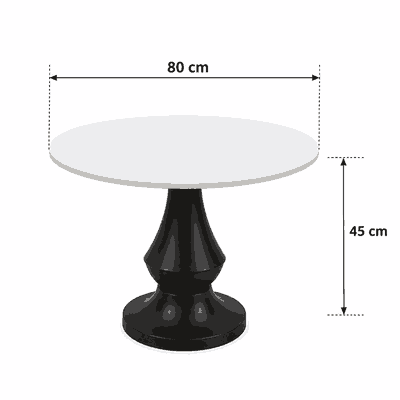 طقم طاولات سيراميك و معدن، 7 قطع - اسود بني product image 3