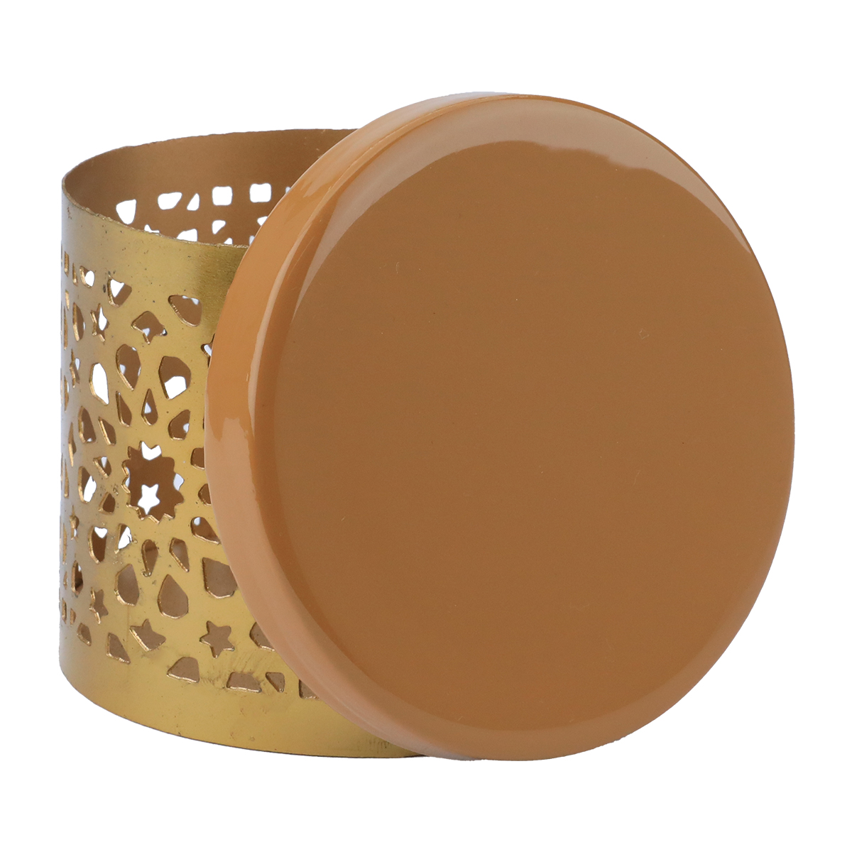 Al Ain Al Andalusia Round Spice Box, 10 X 8 Cm - Golden Brown product image 2