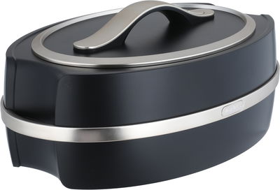 Al Saif Gallery Kanda 2 Case Set, 3 Pieces, Steel Inner Case, Oval - Black Silver product image 3